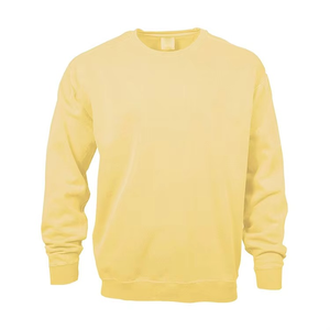 Sweat-shirt uni à col rond pour homme, 100% coton molletonné, écologique, coupe classique, pull-over, impression et broderie personnalisables, 380g - Product Image 1
