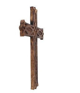 Viking Antique Wooden Cross Wall Hanging Designer Wooden Cross French Carvings Living Room Home Decor <b>Gift</b> - Product Image 6