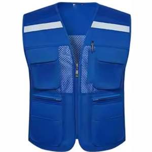 Vente en gros de gilets sans manches personnalisés de haute qualité gilets de travail pour hommes avec gilet pour hommes multi-poches, poche en 5 dimensions - Product Image 2