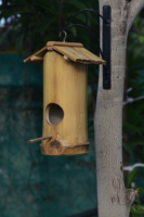 Maison d'oiseau en bambou, accessoires pour animaux fabriqués à partir de matériaux naturels et décoration élégante de la maison, vente en gros.