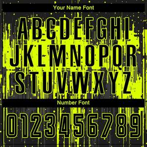 Maillot de sport personnalisé en sublimation, jaune fluo et noir, imprimé graphique, manches courtes, respirant, uniforme d'équipe, nom et numéro - Product Image 4