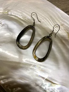 Boucles d'oreilles en corne de buffle polie écologique fabriquées à la main sculptées Style animal naturel mariages de femmes fêtes de noël nouveau - Product Image 5