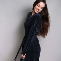 Robe en coton grande taille pour femmes Peignoir gaufré respirant Chemise de nuit et Robe du matin en satin pour la maison Hôtel Vêtements de nuit de printemps