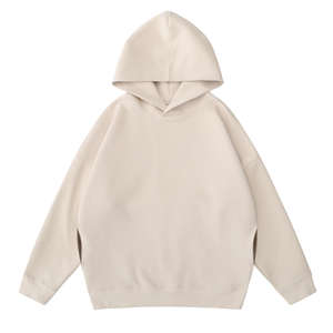 Sweat à capuche uni épais 500/400gsm Boxy Blank Sweat à capuche personnalisé en molleton de coton surdimensionné pour hommes Fabricant de sweat à capuche court lourd - Product Image 4