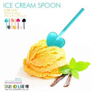 ช้อนพลาสติก PS แบบใช้แล้วทิ้งรูปหัวใจขนาด9ซม. สำหรับไอศกรีมและเยลลี่อุปกรณ์ตกแต่งเทศกาลคริสต์มาส - Product Image 4