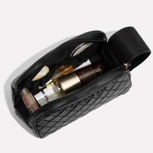 Audrey Genuine Leather Travel Beauty Organiser Large Capacity Portable Cosmetic Case Zipper Closure Aluminum <b>Makeup</b> <b>Storage</b> Bag - Product Image 2