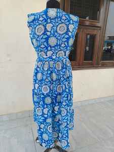 Premium Hand Block Forest <b>Print</b> <b>Indian</b> Cotton <b>Dresses</b> for Women Crafted in Natural Comfortable Fabric for Bulk Wholesale Orders - Product Image 2