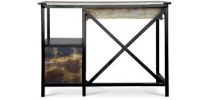 Retro Industrial Style Solid Mango Wood and Metal <b>Office</b> Desk Modern <b>Office</b> Wooden Staff Table Executive Working Table - Product Image 6