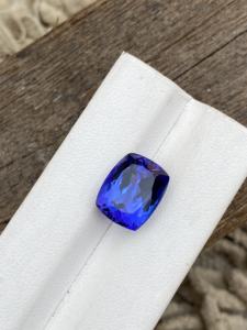 Increíble piedra de corte de cojín de tanzanita natural con excelente color y increíble zoisita natural de 8,13 quilates, lupa limpia - Product Image 6