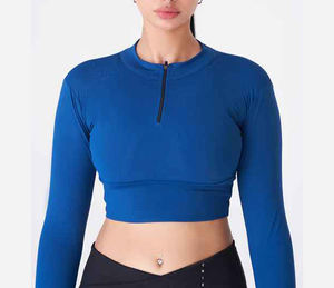 เสื้อครอปสตรีน้ำหนักเบาดีไซน์สวยไม่ยับ - Product Image 1