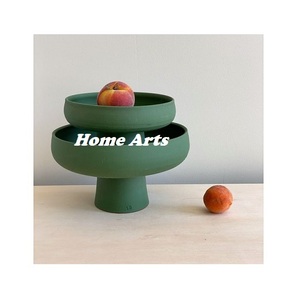 <b>Set</b> Of 2 Iron Chocolates Bowl With Stand Round Shape Customized Size Chocolates Bowl With Stand In India - Product Image 1