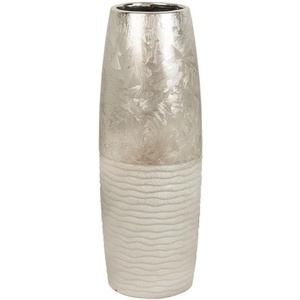 Luxueux vase à fleurs en métal argenté gravé à la main finition enduite de poudre décor à la maison pour de superbes arrangements floraux - Product Image 2