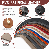 Intérieur de siège de voiture en cuir Nappa synthétique PVC de haute qualité tissu Faux Polyester gaufré rouleau de support tricoté résistant à l'eau