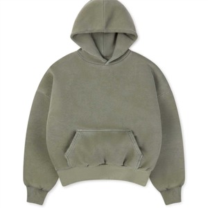 Logotipo personalizado 400 GSM 100% algodón Heavyweight Fleece Hoodie hombres Oversized Drop Shoulder Crop Boxy 3D patrón en relieve XS cremallera - Product Image 1