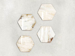 Buffalo Horn <b>Coasters</b> for Home & Restaurant Decor at Wholesale Prices Natural <b>White</b> Color - Product Image 6