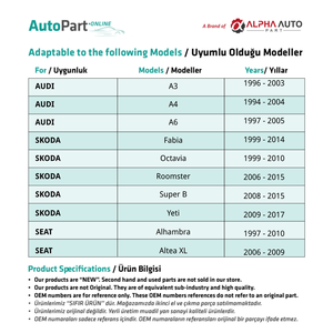 Buse de pulvérisation d'eau arrière pour Volkswagen, Skoda, Audi, Seat - Product Image 3