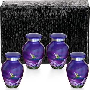 Urna de cremación de aluminio más vendida del vendedor indio, recuerdo conmemorativo para almacenamiento de cenizas de adultos, el suministro funerario mejor calificado - Product Image 1