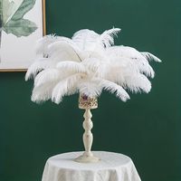 45-50cm blanc en vrac rose panache plumes d'autruche naturelles pour fête carnaval Costume mariage pièce maîtresse Vase Floral décor