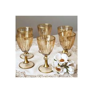 Set di diamanti 6 bicchieri d'oro caffè e acqua Tk
