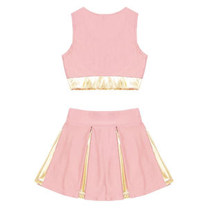 Conjuntos de Uniformes de Animadoras para Niñas, Vestido Elegante sin Mangas, Personalizable, 100% Poliéster de Alta Calidad - Product Image 4