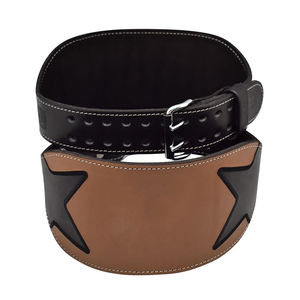 2023 Ceinture de gymnastique en cuir de vachette de haute qualité avec logo personnalisé Conception unique avec boucle en acier Équipement de sécurité d'haltérophilie respirant - Product Image 4