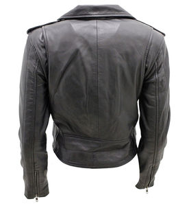 Veste en cuir et fourrure pour femmes, coupe ajustée, doublure en fourrure de haute qualité, vêtement d'extérieur tendance, fabriqué par un fournisseur pakistanais - Product Image 4