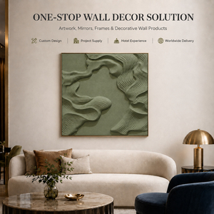 Décoration Murale Paysage en Relief Fluide – Œuvre d'Art Minimaliste Faite à la Main pour la Maison – Peinture Décorative Intérieure pour la Décoration de la Maison - Product Image 1