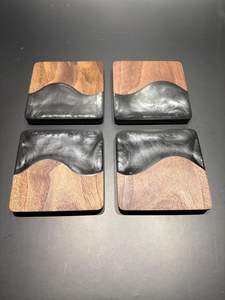 ROOP DESIGN UNIQUE COASTER EN RÉSINE DE BOIS ÉPOXY pour Café Thé Boisson En Bois Personnaliser Carré Rond Tasse À Thé - Product Image 2