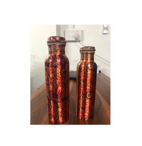 Avantages bouteille d'eau en cuivre vente en gros et bouteilles d'eau en cuivre de haute qualité pour salle de sport à usage manuel à vendre - Product Image 1