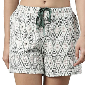 Pantalones cortos elásticos de poliéster 100% con estampado de sublimación, pantalones cortos transpirables para mujer con logotipo impreso personalizado - Product Image 1