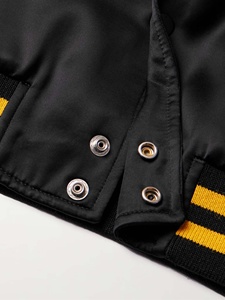 แจ็คเก็ตเบสบอลผู้ชายแบบมีปกปักลาย ปี 2026 ผลิตตามสั่ง (OEM) ผ้าซาติน แขนเสื้อแบบมีปก คุณภาพสูง สไตล์ลำลองแนววิทยาลัย/สตรีท - Product Image 3