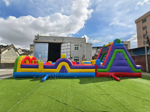 42ft Yuedong Gonflable Géant Rebond <span class=keywords><strong>Maison</strong></span> Toboggan Arc Obstacles Cours Croix Coloré Jouer <span class=keywords><strong>Jeu</strong></span> - Product Image 2