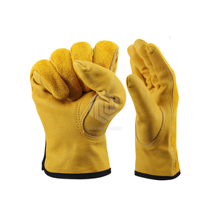 Vàng Da Làm Việc Găng Tay Người Đàn Ông Gai Bằng Chứng Màn Hình Cảm Ứng Tương Thích Bảo Vệ An Toàn Làm Vườn Găng Tay Găng Tay Cao Su Cơ Khí Găng Tay - Product Image 2