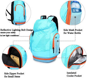 Mochila Deportiva Impermeable de PVC con Cremallera y Logotipo Personalizado, Ligera, de Oxford, para Gimnasio, Baloncesto, Fútbol, Entrenamiento, Dream Team, 20-36L - Product Image 5