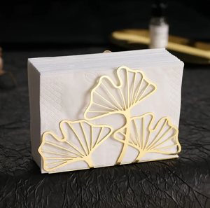 Hot Sale Luxury Napkin Holder Creative Metal Leaf Stainless Steel Kitchen <b>Car</b> Home Table <b>Decoration</b> Available Low Price - Product Image 2