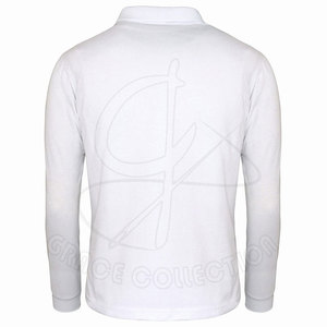 Botón cuello verano camisas sueltas personalizadas 100% algodón Pekín sólido manga completa para camisetas de Polo - Product Image 6