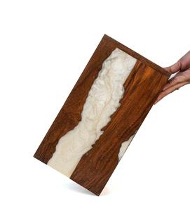 Handcrafted Rosewood White Resin <b>Memorial</b> Urn <b>Box</b> Elegant Remembrance <b>Keepsake</b> Unique Funeral Ashes Container - Product Image 3