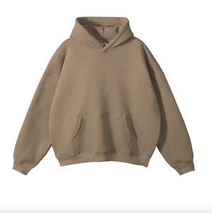 Unisex Heavy Weight Oversized Cotton Polyester Solid Plain Dyed <b>Thick</b> <b>Fleece</b> Hooded Sweatshirts Men's Winter - Product Image 2