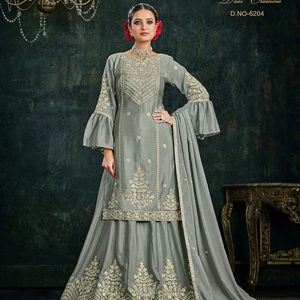 ชุดซาร่าปักลายชีนออนรุ่นล่าสุดของดีไซน์เนอร์ - Product Image 2