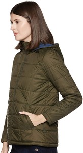Chaqueta acolchada de invierno de lona de poliéster 100% Unisex personalizada para niños, ropa de abrigo cálida con bolsillos con capucha de burbujas para niños - Product Image 6