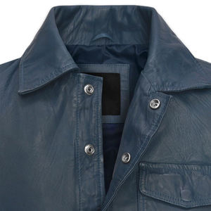 Veste en cuir pour hommes avec logo personnalisé Veste en cuir originale pour hommes Vêtements d'hiver à la mode Veste d'hiver en cuir à bas prix - Product Image 3