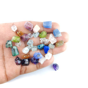 Citrino perforado en el centro de 3mm en bruto Natural, piedra natal de noviembre, cristal de energía curativa, piedras preciosas sueltas para hacer joyas, piedra natal - Product Image 6