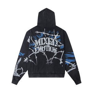 Sudadera con Estampado Puff, Ropa Urbana, Estilo Holgado, Tela Sólida, Unisex, Estilo Casual, Costuras Duraderas, Ropa de Invierno, Cómoda y Acogedora - Product Image 2