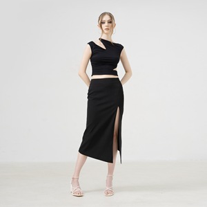 Maillot femme Spandex extensible découpe haut sans manches coupe ajustée au-dessus du genou col rond vêtements quotidiens du Vietnam - Product Image 4