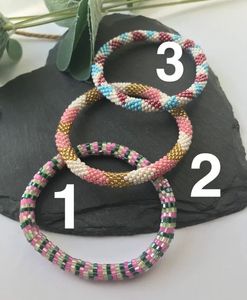 Pulseras de Cuentas de Vidrio de Moda, Pulseras de Cuentas de Colores Mezclados Estilo Napali - Product Image 6