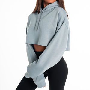 Crop Top Femme Sweat à Capuche Décontracté Pull Léger Manches Longues Tendance Confortable Mode Style Urbain - Product Image 1