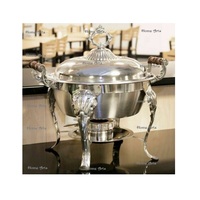 Plat à chafing en aluminium martelé à motif feuille, qualité supérieure, pour service de repas lors de mariages et réceptions