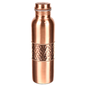 Bouteille d'eau en cuivre imprimée écologique ARTISAN CRAFT, aspect brillant, poignée personnalisable, taille classique, style classique pour une consommation sûre - Product Image 4