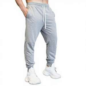 Pantalons de jogging décontractés de haute qualité pour hommes, été, uni, taille élastique, 100% polyester, séchage rapide, respirant, entraînement de gym, fitness - Product Image 5