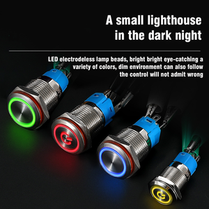 Metal <strong>Push</strong>-<strong>button</strong> Switch 8 12 16 19 22 25 30mm <strong>Self</strong>-<strong>locking</strong> Reset with Light Point Operation Power Small <strong>Button</strong> - Product Image 2